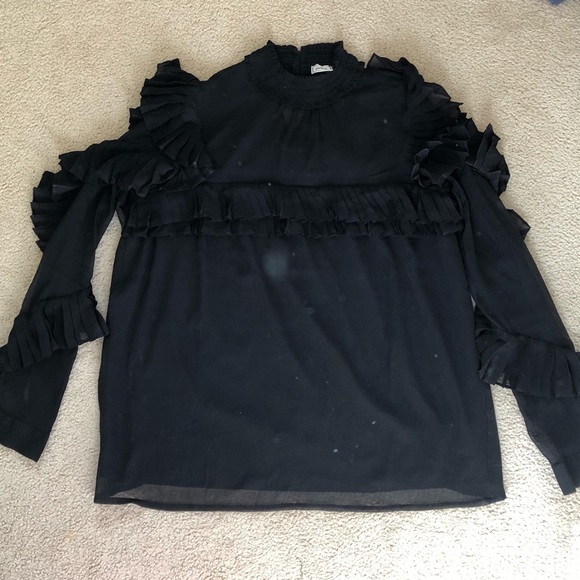 Black ruffle blouse - Small - Picture 1 of 7